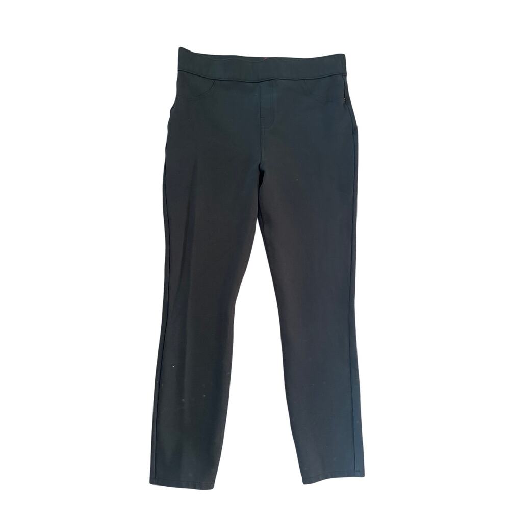 Women L Spanx The Perfect Pant Ankle 4-Pocket Ponte Gray Pull-On Stretch Smooth